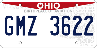 OH license plate GMZ3622