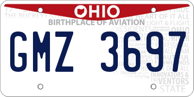OH license plate GMZ3697