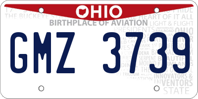 OH license plate GMZ3739