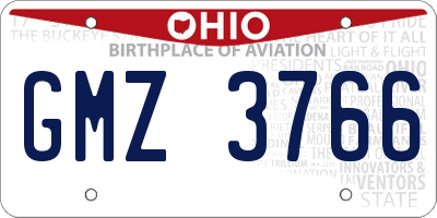 OH license plate GMZ3766