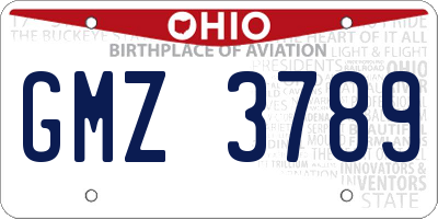 OH license plate GMZ3789