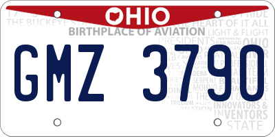 OH license plate GMZ3790