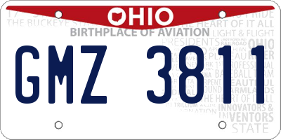 OH license plate GMZ3811
