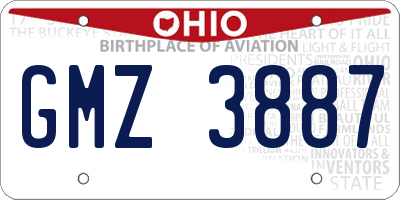 OH license plate GMZ3887
