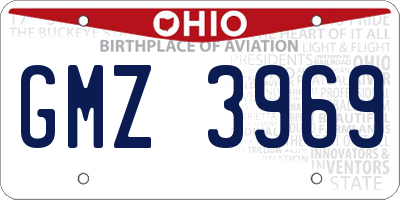 OH license plate GMZ3969