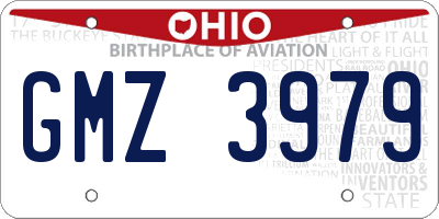 OH license plate GMZ3979