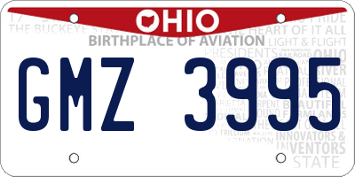 OH license plate GMZ3995