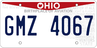 OH license plate GMZ4067