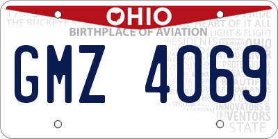 OH license plate GMZ4069