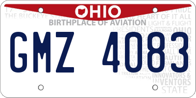 OH license plate GMZ4083