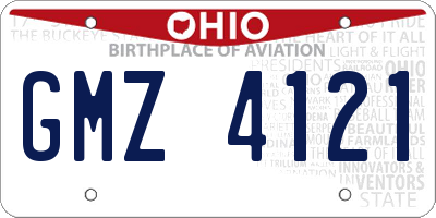 OH license plate GMZ4121