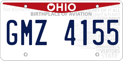 OH license plate GMZ4155