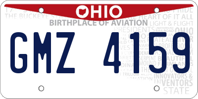 OH license plate GMZ4159