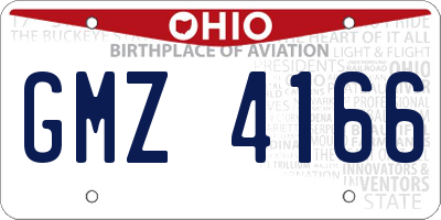 OH license plate GMZ4166