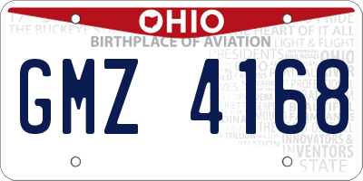 OH license plate GMZ4168