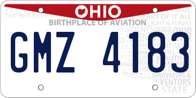 OH license plate GMZ4183