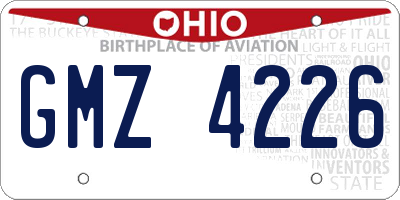 OH license plate GMZ4226