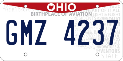 OH license plate GMZ4237