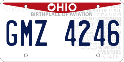 OH license plate GMZ4246