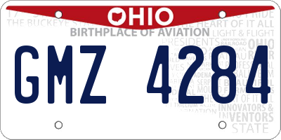 OH license plate GMZ4284