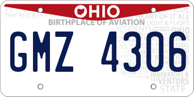 OH license plate GMZ4306