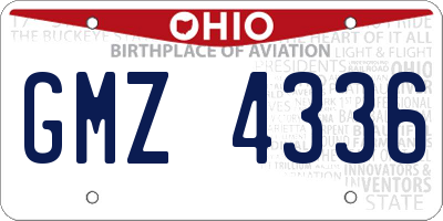 OH license plate GMZ4336