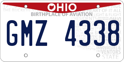 OH license plate GMZ4338