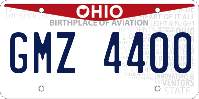 OH license plate GMZ4400
