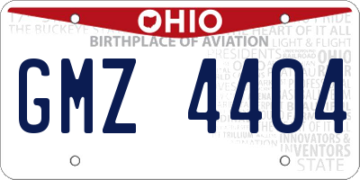 OH license plate GMZ4404