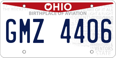 OH license plate GMZ4406