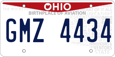 OH license plate GMZ4434