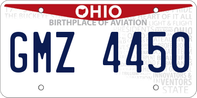 OH license plate GMZ4450