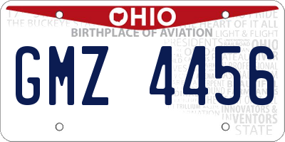 OH license plate GMZ4456