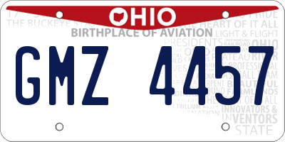 OH license plate GMZ4457