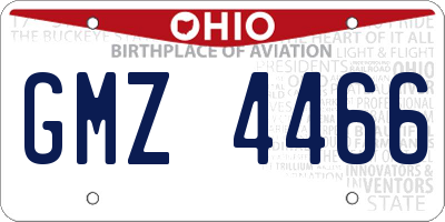 OH license plate GMZ4466