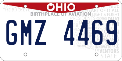 OH license plate GMZ4469