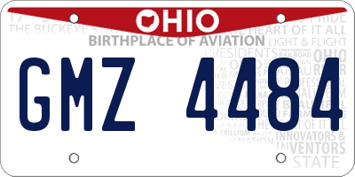 OH license plate GMZ4484