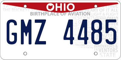 OH license plate GMZ4485