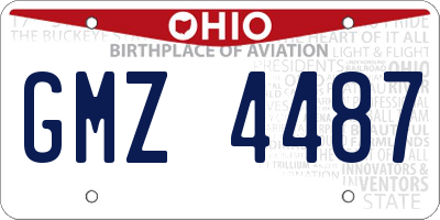 OH license plate GMZ4487