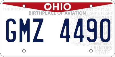OH license plate GMZ4490