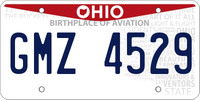 OH license plate GMZ4529