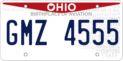 OH license plate GMZ4555