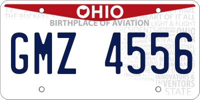OH license plate GMZ4556