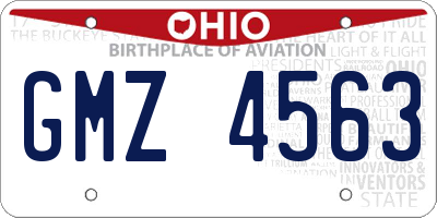 OH license plate GMZ4563