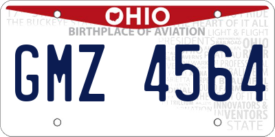 OH license plate GMZ4564