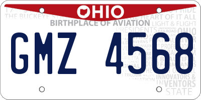 OH license plate GMZ4568