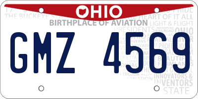 OH license plate GMZ4569