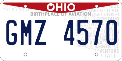 OH license plate GMZ4570