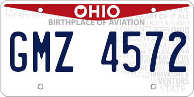 OH license plate GMZ4572