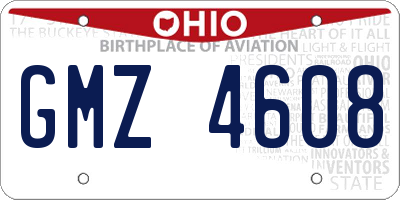 OH license plate GMZ4608